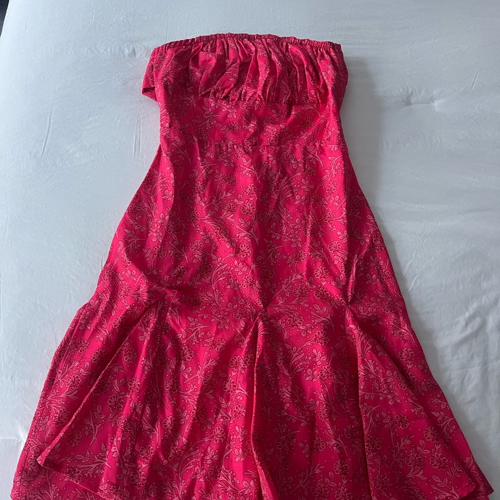Elegant Pink Strapless Dress